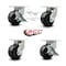 Service Caster 6 Inch Heavy Duty Phenolic Wheel Swivel Caster Swivel Locks 2 Brakes, 2PK SCC-KP92S630-PHR-BSL-2-SLB-2 - alternate 3